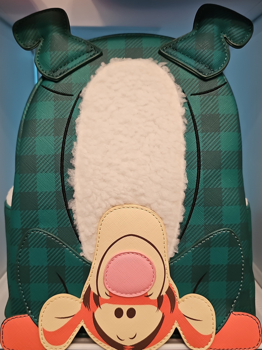 Loungefly Disney Winnie the Pooh Tigger Pajamas Backpack in green buffalo Plaid